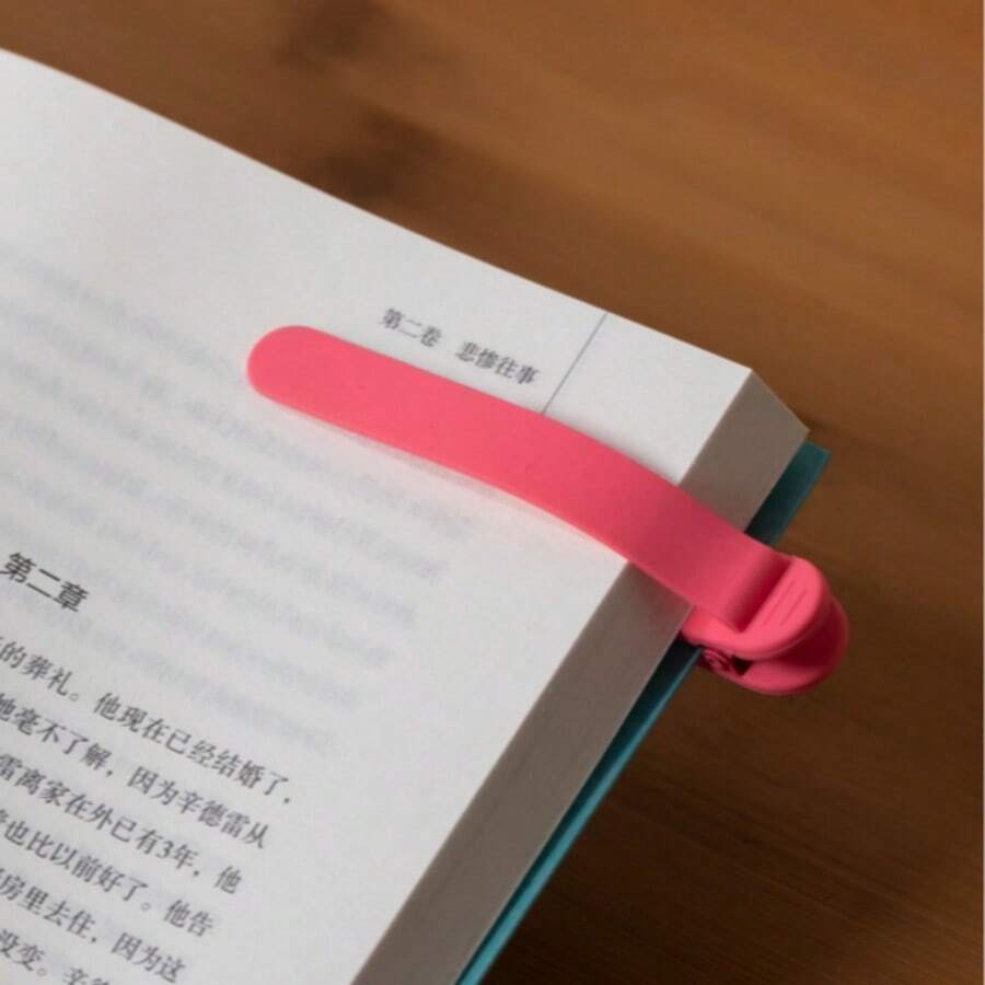 1pc Soft Silicone Multifunctional Bookmark, Automatic Page Turning Tracking, Innovative & Minimalist Design, Suitable For Books, Workbooks, Maps, Ideal Gift For Students, Encourages Children To Learn