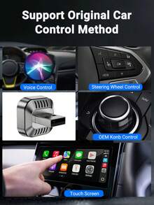 2026 New XUDA 2-In-1 Wireless CarPlay/Android Auto Adapter, 2.4-5.0 GHz WiFi6 Carplay Converter, Wired To Wireless, Fast Auto-Connect Smart Box, No Latency, Compact Design, Fashionable Portable, Sleek & Compact, Compatible With IPhone & Android, With USB/USB-C Port, No Battery