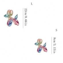 1pc/2pcs/3pcs Balloon Dog Heat Transfer Stickers - Mixed Color Vinyl Heat Press Decals For T-Shirts, Jeans, Masks, Backpacks - DIY Seasonal Decoration, Home Decor, Holiday Apparel Customization, Easy To Apply, Durable Home Decor