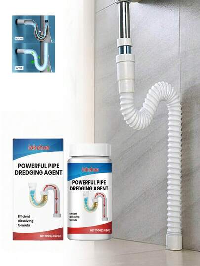 jakehoe Drain Cleaner - Cleans And Deodorizes Kitchen Sinks, Toilets, Clogged Drains, Removes Odors, Grease And Blockages