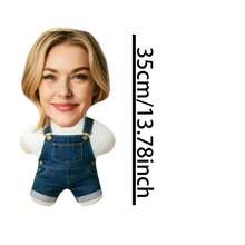 1 Personalized Pillow - Customized Face And Overalls. Unique And Breathable, Suitable For Her, Him, It, Boyfriend, Girlfriend, Dad, Mom, Family, Friends, Anniversary, Mother's Day, Birthday, Valentine's Day, Christmas, Halloween, Graduation Ceremony, Father's Day, Wedding, Housewife, Sofa, Bed, Car, Tea Room, Bedroom, Bathroom, Living Room, Dining Room - Multicolor - View 11