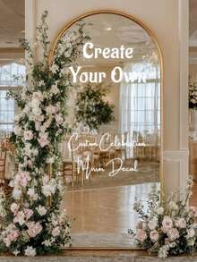 定制镜面贴纸婚礼座位表贴纸 - 婚礼标牌装饰 DIY 婚礼贴纸 - 镜面座位表贴纸 欢迎来到婚礼镜面贴纸 - 定制镜面字母贴纸 - 祝贺您新婚快乐 - 婚礼装饰/现代婚礼欢迎标牌/个性化新人姓名 - 彩色 - 查看 5