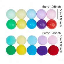 20pcs Kids Pom Pom Color Matching Toys, Improve Children's Color & Quantity Recognition, Eye-Hand Coordination, Fine Motor Skills, Sensory Early Education Learning Tools - Multicolor - View 4