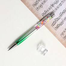 可定制文字/Logo的电镀音符旋转圆珠笔，电镀金属笔杆，可替换笔芯，适用于日常办公、学校、学生、教师使用，也是送给朋友、家人、同事的贴心礼物。 - 彩色 - 查看 12