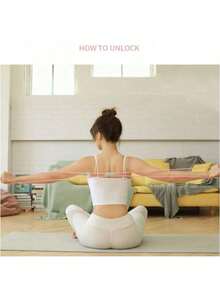 1pc New Upgraded Foam Handle Resistance Band, 38cm/14.96in, Arm Back Shoulder Elastic Fitness Band For Yoga, Fitness, Stretching, Strength Training, Weight Training, Legs, Arms Stretching Exercise, Pink/Purple/Blue - Multicolor - View 4