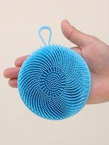 1pc Silicone Bath Brush, Exfoliating Sponge And Body Cleansing Brush, Soft And Skin-Friendly,And Cleansing The Skin - Provides A Soft And Gentle Massage For Rejuvenated Skin - Ideal For Bathroom Use.