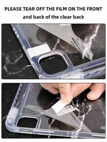 1pc Transparent Acrylic Y-Fold Flat Tablet Protective Case, Available In Lavender Purple, Black, Pink, Gray, Multi-Fold Multi-Angle Stand With Pen Slot, High-Transparency Acrylic Backcover Anti-Scratch Anti-Bend, Magnetic Auto Sleep/Wake Smart Power Saving, Minimalist/Casual/Classic Design, Compatible With IPad Mini 6/Mini 7/9.7/10.2/10.5/Air 4/Air 5/10th/10.9/Pro 11"/Air 11"(M2)/Air 13"(M2)/Pro 11"(M4)/Pro 13"(M4) 2024 12.9"/Compatible With IPad Air 13"(M3 2025)