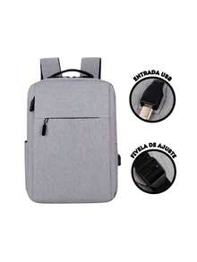Minimalist Waterproof Backpack With USB - Negro - Ver 3