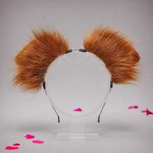 Dog Ears Headband Puppy Ears Hair Hoop Bendable Animal Ears Cosplay Headwear Costume Party Hair Accessories - 黑色的 - 查看 5