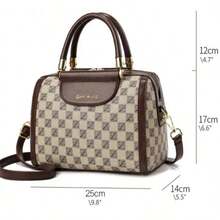 大容量波士顿手提包，时尚高端女士托特包，多功能单肩包，简约设计