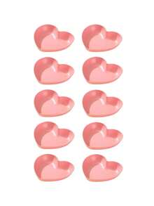 1/5/10pcs Heart-Shaped Plastic Plates/Trays, Suitable For Serving Fruits And Snacks, Ideal For Valentine's Day, Birthday, Bridal Shower And Other Occasions - 粉色 - 查看 7