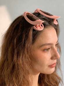 1pc Pink Volumizing Crown Top Clip, Hair Root Bouffant Clip, Hair Bangs Clip, Hair Accessory - Pink - View 1