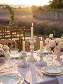 1pc/Set Vintage French Floral Candle Holder, Antique Bronze Furniture Decor, Retro Decorative Candle Holder, Home Decor, Perfect For Wedding Art Decor, Mother's Day Gift, Fireplace, Christmas Party, Housewarming Gift, Wedding, Restaurant, Party Candle Holder, Fireplace Decor Candle Holder, Decorative Column Candle Holder, Wedding, Home Decor, Holiday Party Decor - Multicolor - View 12