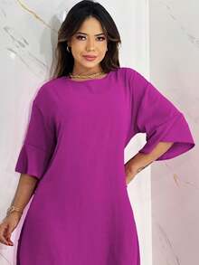 Mullet Dress - Violet Purple - View 3