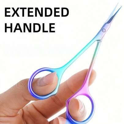 Ultra-Fine Curved Blade Cuticle Nipper | Includes Precision Tip Beauty Scissors/Eyebrow & Eyelash Trimmer. Curved Blade, Thin & Precise. Excellent Craftsmanship. Suitable For Salon Professional Use / Daily Beauty Grooming. For Beauty Enthusiasts & Professionals. Great Gift Item.