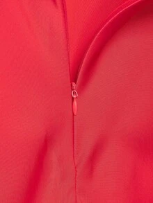 Đầm satin cổ chữ V hở lưng gợi cảm DEEKA mới, đầm dự tiệc/sự kiện thanh lịch kiểu nội y mùa hè. - Đỏ - Xem 9