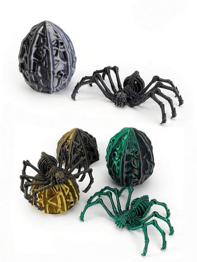 1pc Super Spider Egg Set, Gradient-Colored Spider Model, Equipped With Flexible Joints, Rotatable Opening Of The Gift Box, Unique Gift For A Fantasy Party, Creative Decoration For Home And Office, Art Handicraft Decoration, Excellent Gift