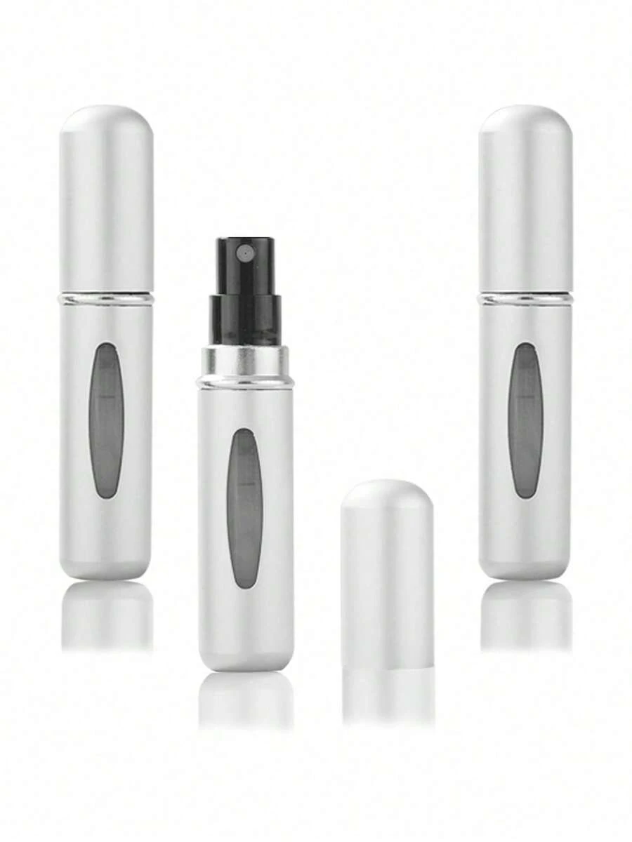 1/5ml Reusable Perfume Bottle, Valentine's Day Gift, Reusable Travel Perfume, Mini Perfume Bottle, Refillable Perfume Spray Bottle, Travel Essential, Multi-Color, Bottle, Spray Bottle, Mini Portable Empty Liquid Container, Travel Essential, Beach, Fall Decoration Travel, School Supplies Storage Box, Back-To-School Essential - Bạc - Xem 1