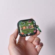 动漫卡通椰树动物园图案保护套，兼容 Pro 2/3、3无线蓝牙4/3，柔软耳机套 - 綠色 - 查看 6