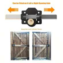 Long Throw Gate Lock With Handle, 70mm, Double Locking, 5 Keys - 2.76in (7cm) - View 7