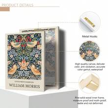 Bộ 4 tranh nghệ thuật William Morris - Tranh hoa cổ điển, thích hợp trang trí nhà cửa, phòng ngủ, phòng khách, phòng tắm, tường; Có thể chọn tranh kèm khung. - Nhiều màu - Xem 10
