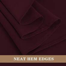 Fitable 6 Pack Burgundy Tablecloths For Round Tables - 108 Inches In Diameter - Stain Resistant And Washable Table Clothes, Polyester Fabric Table Covers For Wedding, Party, Banquet, Formal Events - Burgundy108InRound - View 5
