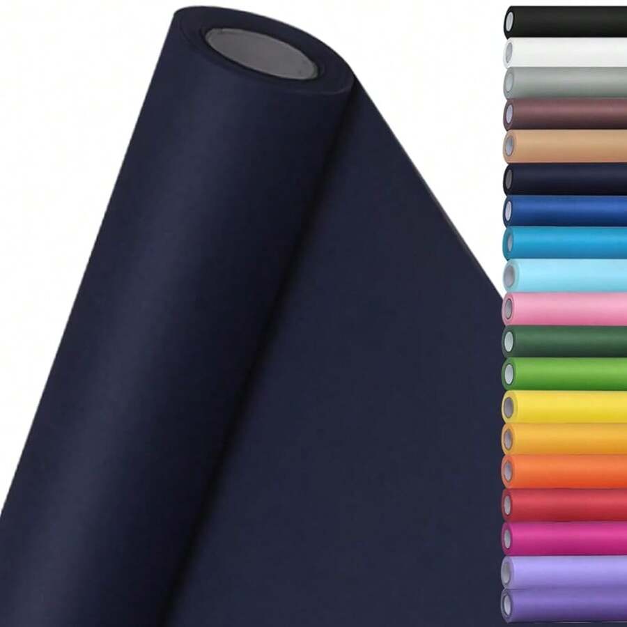 SMART&CASUAL 15\ X 450\ (37.5') Kraft Paper Roll For Art Craft Supplies Gift Wrapping Moving PacFKing Painting Drawing Paint Easel Poster Chart Paper (Navy Blue, 15\ W X 450\ L (37.5')) - 海軍藍 - 查看 1