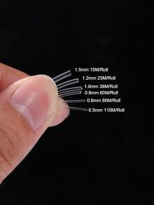 1根水晶弹力线，圆形透明氨纶弹力线，弹力线，DIY串珠橡皮筋线，手链线，适用于手链、项链、珠宝制作配件 - 無色 - 查看 3