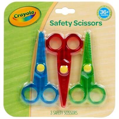 Safety Scissors 3pk Tip Training Scissors Preschool Learning Activities, Right Left Handed, Arts Crafts Essentials