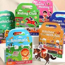 Reusable Children's Sticker Book | Double-Sided Waterproof Design With Animal, Equestrian Club And Sports Themes | Educational Learning Activities | Suitable For Ages 3+ | Diverse Themes, Fun Stickers - Multicolor - View 3