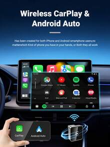 XUDA 2026 New 2-In-1 Wireless CarPlay/Android Auto Adapter, 2.4-5.0 GHz WiFi6 Carplay Converter, Wired To Wireless, Fast Auto-Connect Smart Box, No Latency, Compact Design, Fashionable Portable, Compact & Elegant, Compatible With IPhone & Android, With USB/USB-C Port, No Battery - A - View 5