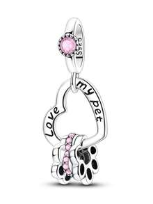 1. 爱心龙吊坠纯银手链项链配饰，适合日常佩戴或作为生日礼物