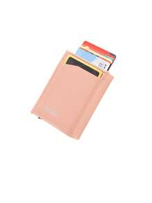 1 chiếc ví ngắn bằng da PU tiện dụng và thời trang dành cho nam giới, có khe đựng thẻ bằng hợp kim nhôm tự động bật lên, chống quét RFID, món quà tốt nhất dành cho nam giới. - Mô hình đẩy đáy - Xem 15