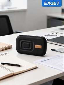 牛津布多功能收纳袋，硬壳防摔抗压，防水，三重防护设计，安全旅行包 - 黑色 - 查看 1