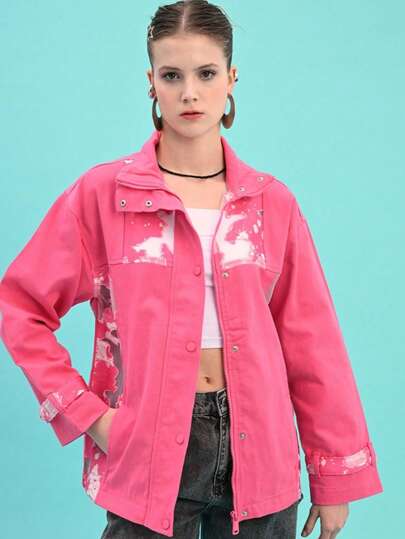 Casual Burnout Organza Jacket – Oversized Fit – MADE IN TURKEY