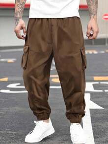 Men Pants - Dark Brown - View 2