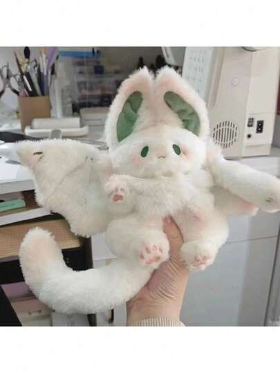 Easter Cute Bat Rabbit Plush Toys Easter Bunny Doll Pillow Soft Stuffed Toys, Birthday Gift For Girls, Halloween Bat Plush Decor, Home Decoration, Children Gift Easter Decor Party Favors