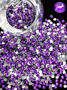 1000/2000/3000 颗树脂水钻，4 毫米银色平底透明非热修复水晶水钻，适用于 DIY 工艺品、杯子、瓶子、玻璃杯、衣服、散装闪闪发光水晶石、工艺装饰