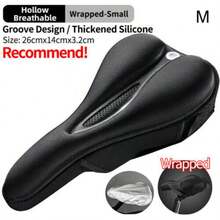 1pc Silicone Thick Bike Bicycle Cycling Saddle Seat Cover Cushion Pad Bicycle Accessories - Multicolor - View 3