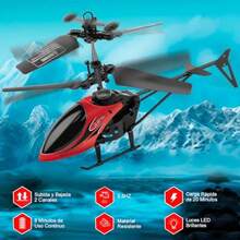 Helicóptero de Control Remoto de 2 Canales Helicóptero RC para Principiantes Vuelo al Aire Libre Aeronave RC con Luces LED - 223219791 - Ver 3
