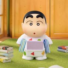 Miniso 蜡笔小新经典每日主题盲盒手办，精美涂装+3D场景配件，PVC材质，无异味，适合桌面摆件/家居装饰/动漫爱好者礼物，随机发货（1个随机发货） - 彩色 - 查看 6