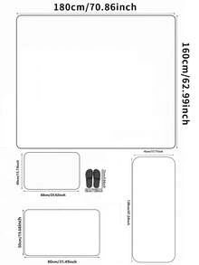 1 件经典长方形仿羊绒白色底地毯，材质柔软舒适，多次洗涤不褪色，折叠后不易起皱，适用于客厅、卧室及其他房间装饰。