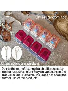 1pc Keyboard Button Design Stress Relief Keychain, Adult Fingertip Toy, Press-Style Keyring, Helps Relieve Stress And Focus Attention, Relaxing - Multicolor - View 12
