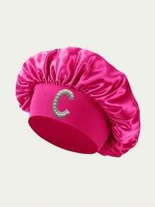 Satin Sleep Cap, Silk Sleep Cap, Hair Cap, Soft Knit Cap, Satin Sleep Cap, Suitable For Women With Natural Curly Hair, Halloween, Christmas, New Year 2026 Sleep Bonnet - Hot Pink - View 6