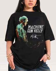 T-shirt - T-shirt de rap - Album Tickets To My Downfall - T-shirt de l'album mgk - Produits dérivés mgk - Vêtements unisexes pour rappeurs - Noir - Voir 6