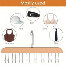 1/2pcs Hangers With 8 Hooks, Suitable For Wardrobe Bra Hangers, Vest Hangers,Popular Rotatable, Wooden Hangers,Closet Hangers, Space Saving Hangers, Wardrobe Storage Racks And Storage Space For Dormitories And Apartments, Can Store Vests, Bras, Scarves