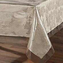 Clear Plastic 1OO% Waterproof Tablecloth - 54 X 78 Inch - Vinyl PVC Rectangle Table Cloth Protector Oil Spill Proof Wipe Clean Table Cover For Dining Tables, Parties & Camping, Crystal Clear - CrystalClear54inchx78inchRectangular - View 1