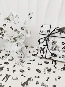 Giấy gói quà họa tiết vẽ tay hình chó dễ thương, 10/20/40 tờ, kích thước 20x14 inch - Hoàn hảo cho các dịp lễ hội mùa xuân/hè, đám cưới, Ngày Valentine, sinh nhật, bó hoa, quà tặng tiệc tùng, túi quà và bao bì quà tặng | Thiết kế vui nhộn | Chất liệu mịn, món quà dành cho người yêu chó - Nhiều màu - Xem 5