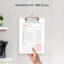 Plastic Clipboard With Pen Holder,Standard A4 Size,Nursing Clip Boards 8.5x11 Heavy Duty,Low Profile Clipboards For Women  Teacher,Schoolsss Office And Home,Light Gray - 淺灰色 - 查看 7