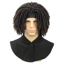 Belle Show 6英寸发箍假发，带发箍的非洲卷发/蓬松脏辫假发，男士日常佩戴的脏辫假发 - 彩色 - 查看 14